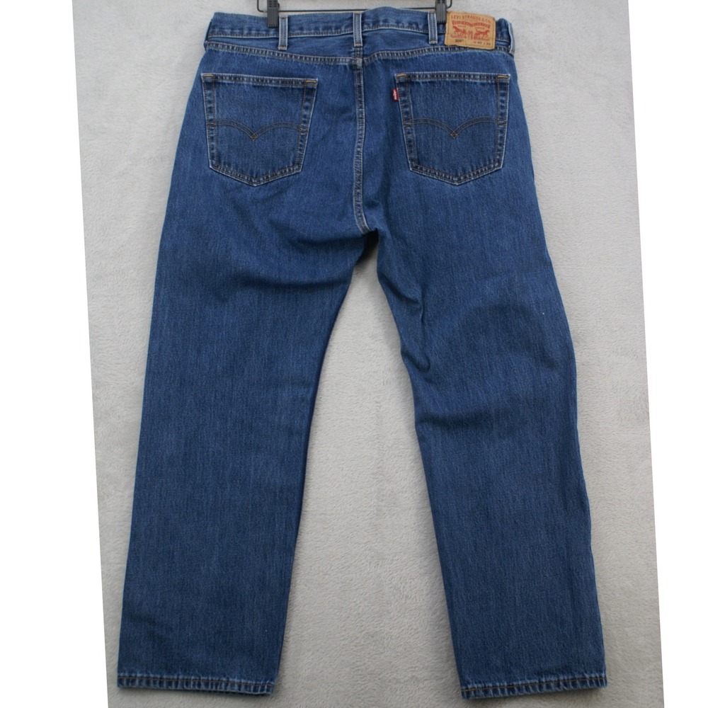 Levis 505 Jeans Mens 40x30 Regular Fit Straight Leg Dark Stonewash 100% Cotton